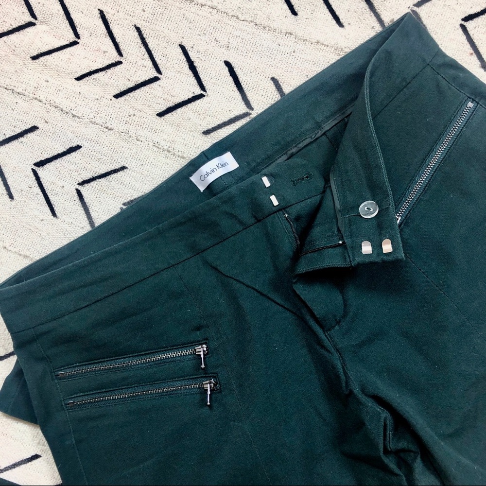 Calvin Klein twill ankle length pants w. Zippers - Picture 3 of 3